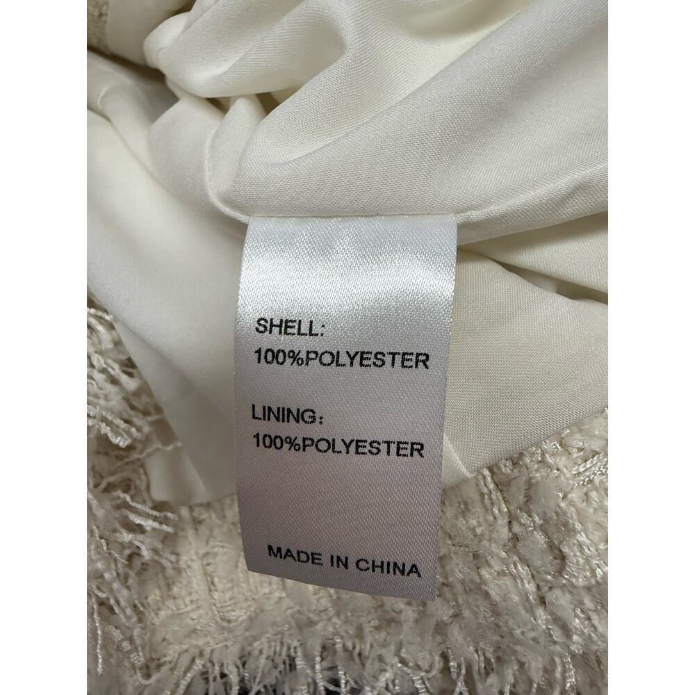 L’Agence Kaisley Tweed Blazer Ivory Gold Button Structured Jacket 2 - Picture 15 of 15